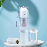 Distributeur de bouteille d'eau Portable 2 en 1 pour chien, bouteille d'eau rétractable étanche pour chien avec fonction de boisson et d'alimentation