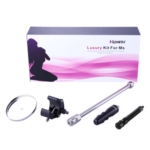 Kit de Lujo <span class=keywords><strong>HISMITH</strong></span> para Ella - Adaptadores KlicLok Connect Negros, Adaptador de Ventosa Vac-U-Lock, Set de Pinzas para Punto G - Product Image 1