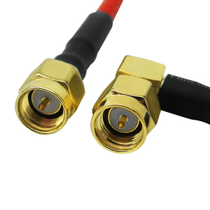 สายโคแอกเชียล RF 150 มม. 50 โอห์ม แบบสูญเสียต่ำ ชุบทอง สายจัมเปอร์สีแดง สำหรับทดสอบเสาอากาศ - Product Image 3
