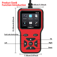 Nuevo Escáner de Diagnóstico para Automóviles V518, Lector de Códigos OBD2 Profesional, Pantalla LCD USB de 12V, 1 Año de Garantía, Compatible con Todos los Vehículos