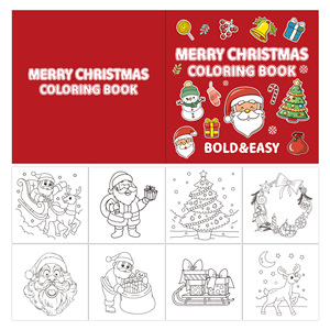 Libro para Colorear de Papel para Jardín de Infancia, Feliz Navidad, 40 Hojas, Libro de Dibujos Animados para Colorear, Regalos para Niños de 4 Años en Adelante - Product Image 2