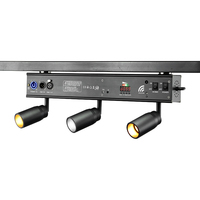 Projecteur LED rechargeable 3x10W COB WW+CW 2-en-1 à batterie, type Pinspot 15-60 °   Éclairage de scène Zoom pour hôtel, restaurant, mariage, banquet