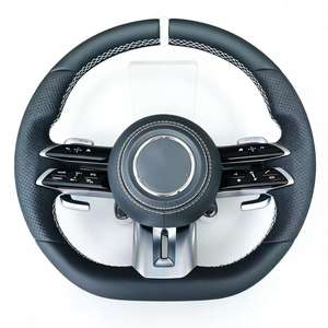 Volant sport en cuir et fibre de carbone pour <span class=keywords><strong>Mercedes</strong></span> Benz Classe S W221 W222 W246 C217 W205 X117 C117 pour AMG - Product Image 4