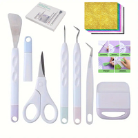 Ensemble d'outils de base artisanat désherbage vinyle papier cartonné Kit d'outils d'artisanat pour Cricut/Silhouette/Siser/Oracal 631 651 751 vinyle