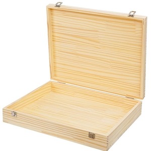 Caja de Madera Cuadrada de Pino con Cerradura, Caja de Madera Maciza Pequeña para Regalos, Manualidades y Almacenamiento - Product Image 3