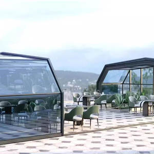 Vérandas de restaurant personnalisées, maisons en verre, toit, <span class=keywords><strong>solarium</strong></span> quatre saisons, maisons en verre, toit incliné - Product Image 1