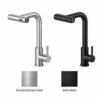 Keran Dapur Stainless Steel 304, Keran Mixer Dapur Panas dan Dingin, Terpasang di Dek