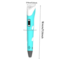 Stylo d'impression 3D QIYA modèle 811 avec écran LCD pour enfants - PLA/ABS/PETG Largeur d'écriture 0,7 mm Graffiti 3D