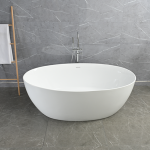Moderna in acrilico CUPC CE Freestanding vasca da bagno forma ovale bordo sottile migliore vendita modello durevole funzione di ammollo per adulti - Product Image 3