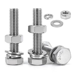Tornillos de cabeza hexagonal DIN 933 métricos de acero inoxidable de fábrica - Product Image 1