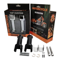 Nouveau kit de support de repose-pieds arrière pour moto, support de pédale pour passager en aluminium 6061-T6 anodisé noir et argenté