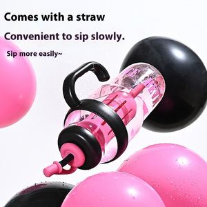 Usine En Gros 1300ml Café Bouteille En Plastique Mignon Grande Capacité Grand Ventre Tasse Avec Paille Et <span class=keywords><strong>Filtre</strong></span> À Thé Sans Bpa - Product Image 4