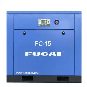 Pabrik FUCAI warna disesuaikan 11kw 15hp sekrup industri kompresor udara putar 60 cfm pemasok