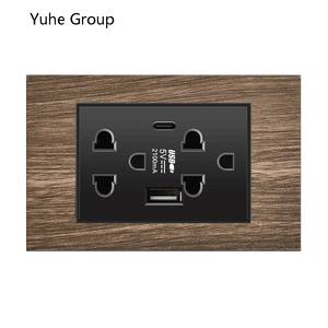 Prise décorative au design moderne avec panneau tactile 10A, norme thaïlandaise et sud-américaine, 2 prises - Product Image 4