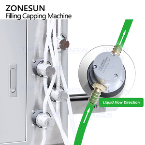 ZONESUN ZS-DTFC4Y automatique de table 4 têtes pompe magnétique huile essentielle compte-gouttes bouteille remplissage vissé capsulage Machine - Product Image 5
