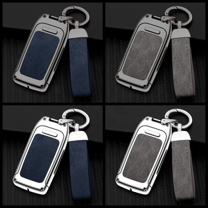 Protection contre les boutons résistant aux rayures cuir souple en alliage de zinc TPU <span class=keywords><strong>clé</strong></span> de voiture protéger étui complet pour <span class=keywords><strong>porte</strong></span>-clés <span class=keywords><strong>clé</strong></span> intelligente <span class=keywords><strong>VOLVO</strong></span> S60L S80L - Product Image 2