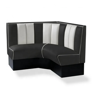 Asientos de Esquina para <span class=keywords><strong>Restaurante</strong></span> Estilo Diner Americano Retro, Sofá de Cuero PU para <span class=keywords><strong>Restaurante</strong></span>, Asientos Comerciales para <span class=keywords><strong>Restaurante</strong></span> de Comida Rápida - Product Image 2