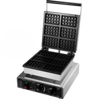 Machine à gaufres 6 carrés, gain de place, haute efficacité pour les heures chargées