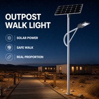 Lampu Jalan Tenaga Surya Terintegrasi Hibrida Pengiriman Cepat Putih Hangat 100W 200W Lampu Jalan Lapangan Olahraga Sekolah