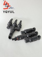 Connecteur en T solaire photovoltaïque YULIAN certifié TUV IP67 4-en-1 1000V CC anti-corrosion, accessoire de câblage compatible