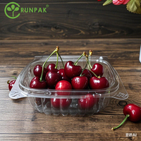 Boîte de fruits PET 12oz Conteneur de tomates cerises en plastique PET Emballage jetable 200pcs/carton