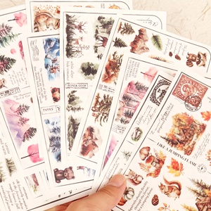 JAI IMAN 2 hojas de PVC personalizable impermeable cuatro estaciones bosque autoadhesivo DIY transferencia pegatina para ordenador portátil - Product Image 4