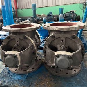 Alimentateur à valve rotative pneumatique automatique à <span class=keywords><strong>montage</strong></span> latéral en acier inoxydable 0~200t/H pour fonds de silo à dosseur à dossement limité - Product Image 5