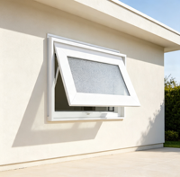 Fenêtre à auvent en aluminium blanc HUACAI Source Factory pour un design d'appartement minimaliste
