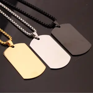 Thép Không Gỉ Kim Loại Titan Thép Quân Đội Thương Hiệu Cá Nhân Hóa Dog Tag Với Chuỗi