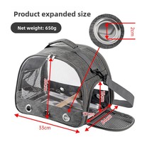 Portable Pliable Oxford Tissu Oiseau Transporteur Sac À Dos Petit Pet Voyage Sac Fermeture À Glissière Nouvel Accessoire pour Perroquet Autres Oiseaux