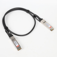 Cable DAC de 100G QSFP28 a QSFP28, Cable DAC de Cobre de Conexión Directa de 0.5/1/2/3/5M, Compatible con Switches Cisco, Mellanox y Mikrotik