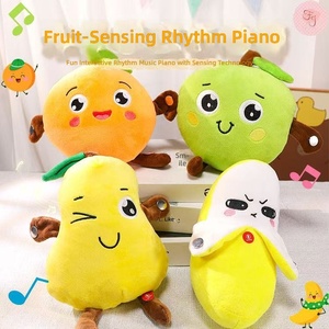 Jouet en peluche banane musicale interactive 2026, formes de fruits variées, jouet électrique sensible au toucher <span class=keywords><strong>pour</strong></span> bébé <span class=keywords><strong>avec</strong></span> piano/jazz - Product Image 3