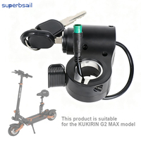 Superbsail Throttle + Verrouillage Électrique de Porte 5 Broches - Version C pour Pièces et Accessoires de Trottinette Kukirin G2 Max, Accessoires de Trottinette Électrique