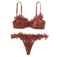 Haute qualité Sexy pour les femmes fantaisie correspondant tenue dentelle érotique taille haute Lingerie à armatures