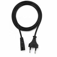 Câble d'alimentation EU 1,5 m, 2 broches IEC320 C7, rallonge pour chargeur d'ordinateur portable Dell, imprimante Canon Epson, radio, haut-parleur, XBOX One S