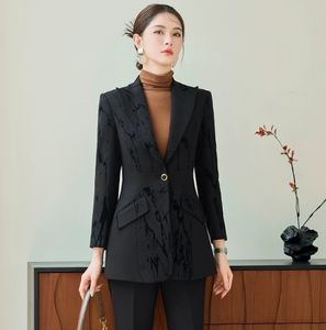 Blazer formel pour femme YERR, é<span class=keywords><strong>l</strong></span>égant, à bouton unique, col en V, manches longues, en spandex/polyester, 300g, anti-rétrécissement, prix réduit - Product Image 5