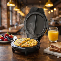 Machine à griller et à faire des crêpes électrique double face en bakélite antiadhésive 1000W pour œufs, crêpes et omelettes, usage commercial