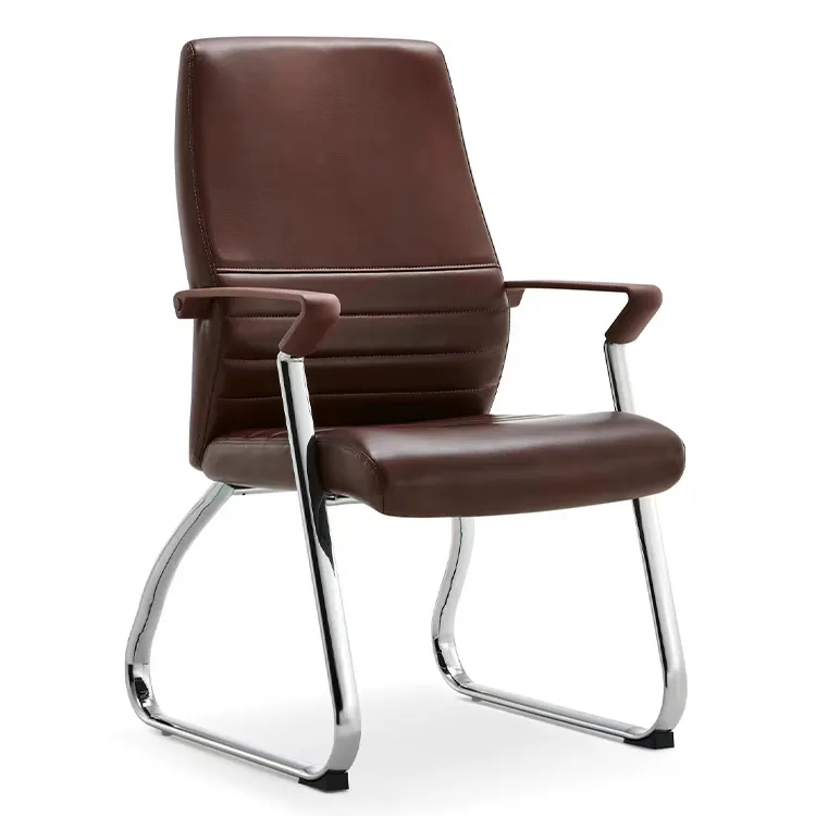 Cadeiras de escritório fornecedor profissional de apoio de braço com desenho de cor marrom cadeira ergonômica de couro luxuosa