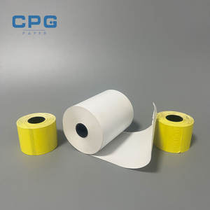 Papier thermique pour point de vente sans BPA, 57x50mm, 55gsm, avec impression recto verso, pour café, terminal de paiement et application de livraison, directement du fabricant - Product Image 1