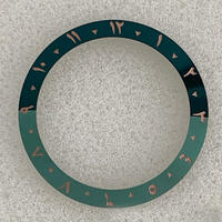Pièces de montre en aluminium personnalisées Inserts de lunette de montre Diamètre arabe 38mm pour boîtier de montre Rlx 40mm