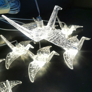 Vente en gros d'accessoires de mise en page de scène de mariage 10 têtes acrylique <span class=keywords><strong>grue</strong></span> lumineuse plafonnier décoratif LED cristal <span class=keywords><strong>oiseau</strong></span> lustre lumières - Product Image 4