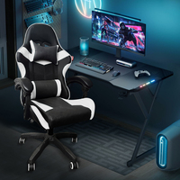 Chaise de jeu pour ordinateur de luxe en cuir ergonomique pivotante à 360 degrés, réglable en gravité zéro, vente en gros, livraison gratuite