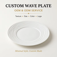 Assiette à dîner en mélamine personnalisée de 8 pouces, écologique, incassable, sans BPA, passe au lave-vaisselle, pour restaurant, hôtel, buffet, restauration, vente en gros