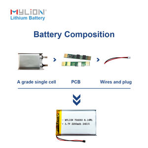 Полимерная аккумуляторная батарея 3,7 В 704060 2200 мАч Li-PO для взвешивания Bluetooth - Product Image 6