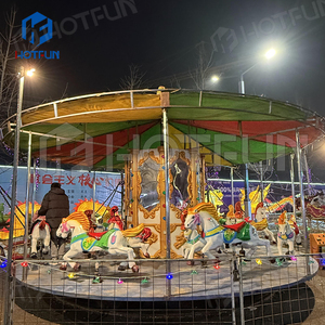 Hotfun <span class=keywords><strong>Manege</strong></span> Attractions pour enfants Mini Funfair Rides Kiddie Rides Small Kids Outdoor Simple carrousel à vendre - Product Image 3