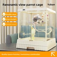 BEISON Grande cage à oiseaux transparente en acrylique anti-éclaboussures pour perroquets et perruches - Taille XL/Super Grande pour usage intérieur/extérieur ornemental