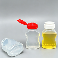 Bouteille souple en PP de 110 ml de qualité alimentaire, remplissable à chaud, avec bouchon à clapet, pour miel, sauce, chocolat, ketchup, condiments