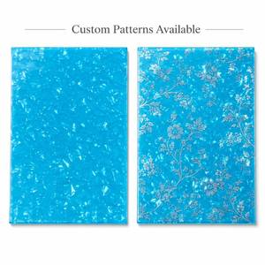 Foglio <span class=keywords><strong>di</strong></span> Celluloide Trasparente Blu con Texture Craquelé, Pellicola Plastica Flessibile Vintage per Decorazioni Artistiche e Modellismo - Product Image 5