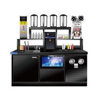 HENGZHI Comptoir Commercial Complet en Acier Inoxydable pour Bubble Tea, Machine à Boba Éclatante, Machine à Thé au Lait, Capacité 1000 Tasses