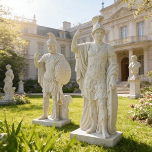 Estatuas de Mármol Blanco Europeo de Alta Calidad Hechas a Mano, de Tamaño Real, de Hombres Griegos Antiguos, para Uso en Jardines Exteriores - Product Image 4